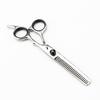 Tijeras de belleza para mascotas Neptsen negras de 7.0 pulgadas tornillos altos 4 3 5 corte recto juego Espina de pescado