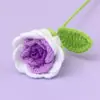Productos Terminados Hechos a Mano Transfronterizo Simulación Nuevo Estilo Hilo de Algodón Ramo de Rosa Tailandesa Tejido de Lana Flor Ganchillo Ramo Venta al por Mayor