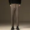 Ropa de Hombre Fengshe / Pantalones Casuales Gruesos de Invierno con Forro de Felpa para Hombre Cintura Elástica Pantalones Largos para Hombre Pantalones Cálidos de Nueve Puntos