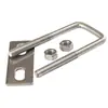Acero Inoxidable 304 Cuadrado Tarjeta Ángulo Recto U-Bolt U-Bolt Tornillo de Ángulo Recto Abrazadera de Tubo Cuadrado en Forma de U