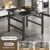 Mesa Plegable Rectangular Mesa de Comedor Portátil Simple para Hogar Escritorio de Alquiler Escritorio para Computadora Mesa Larga Escritorio