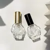 Frasco de Perfume de Rosa de 10ML Bico Metalizado Borrifador para Envasar Perfume Frasco de Amostra Vazio Frasco de Vidro Cosmético