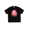Marca da Moda Cabeça de Macaco Camuflada Transfronteiriça Manga Curta 230g Peso Pesado Comércio Exterior Atacado Unissex Dropshipping Camiseta Tubarão