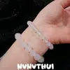 Luz de Luna Blanca Fría, Nuevo Estilo Chino, Pulsera de Ágata Natural de Alta Transparencia Hielo, Sensación de Alta Gama, Pulsera de Ágata Congelada Lichi