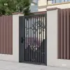 Puerta de hierro forjado para patio de villa exterior, apertura simple o doble, puerta de valla para hogar y áreas rurales, puerta de entrada para jardines y patios.