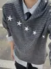 Sudadera con capucha de patrón de estrellas y rayas transfronteriza, una prenda superior elegante y casual de manga larga con colores contrastantes, perfecta para primavera y otoño, y fácil de combinar con varios atuendos.