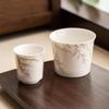 [Liquidação] Caneca de Chá de Cerâmica Pintada à Mão de Fábrica com Flor de Glicínia, Caneca de Chá Pessoal, Xícara de Degustação