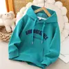 Roupas Infantis Jimo Moletom para Meninos 2026 Primavera Tendência Legal Moletom com Letras para Crianças Maiores Meninas Confortável Casual Top Tendência