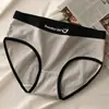 Calcinhas Femininas Estilo Japonês Simples Estilo Esportivo Preto Branco Cinza Respirável Confortável Cintura Média Tendência Jovem Menina Estudante Sem Costura