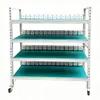 Cabo de Produção Personalizado Display de Teste Rack de Envelhecimento Antiestático Grampo de Cabo de Fábrica Fileira USB Carro de Rodízio Multicamadas