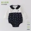 Body de Algodão Puro Classe A Patozinho Anji Estilo Primavera e Outono Roupa de Engatinhar Sem Costura para Recém-nascidos Meninos e Meninas Roupas para Exterior