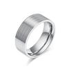 Anillo de acero de titanio con línea simple nueva transfronteriza para hombres y mujeres, personalidad nicho, estilo medio frío, lujo ligero, joyería de mano
