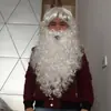 Peluca y barba de Papá Noel, cabello largo y rizado europeo y americano, peluca de Jesús, peluca y barba blancas y marrones de Navidad