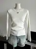 Wholesale autumn and winter gray round-neck long-sleeve knit sweater for women, slim-fit, flattering, regular shoulder, suitable for outerwear, soft and cozy top