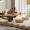 Mesa de Té Tatami Estilo Japonés con Ambiente Zen, Mesa Sólida de Madera para Preparar Té para Balcón, Sala de Estar en Casa, Sala de Té, Nuevo Modelo 2026