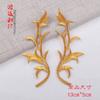 Accesorios de Ropa de Escenario Calcomanías de Tela Bordadas Vestido Cheongsam Patrón Dorado y Plateado Ópera Étnico Bordado Aplicación Animación DIY