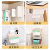 Caja de Papel para Caja de Pañuelos sin Perforaciones Hogar Cocina Sala de Estar Baño Inodoro Estante de Almacenamiento Montado en la Pared Caja de Servilletas