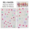 Adesivos de Unha Florais Lindos Europeus e Americanos 5D Em relevo Estéreo Versátil Flor de Cinco Pétalas Adesivos de Arte para Unhas DIY Estilo Joia Sl