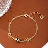 Liyin accesorios de moda puntada de tablero de ajedrez pintura adornos redondos para la mano personalidad geométrica pulsera de estilo neutro versátil