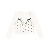 Top de Niña Amybaby Otoño 2024 Nuevo Falso de Dos Piezas Color Sólido Joker Puntada de Lazo Camisa Base