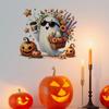 Calcomanías de Pared Decorativas de Dibujos Animados de Fantasma de Calabaza de Halloween para Sala de Estar, Pasillo, Dormitorio, Removibles de PVC, Entrega en 24-48 Horas