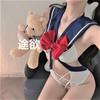 Encantador Conejo Tamaño Promedio Negro Ropa de Noche para Mujer con Bolso Whisper Passion Espalda Descubierta Ropa de Estudiante Mono de Tres Puntos Medias de Seda 7075