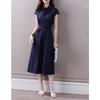 Vestido Camisero Estilo Polo Francés para Mujer Verano 2024 Nuevo Estilo Cintura Ajustada Elegante Estilo Diosa Camisa Falda