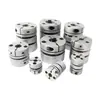 Acoplamiento de Diafragma, Acoplamiento Elástico de Diafragma Tipo Flor de Ciruelo de Aleación de Aluminio para Servomotor, Acoplamiento de Diafragma Simple/Doble con Chavetero
