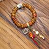 Pulsera Escénica Cultural y Artística de Hueso de Vaca, Joyería de Estilo Étnico, Pulsera de Estilo Chino Nuevo, Accesorios Retro con Cuentas Dzi