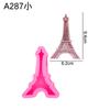 Molde de silicona con forma de pirámide de torre para hornear, molde plegable para azúcar, chocolate, decoración, accesorios, molde de yeso para velas de aromaterapia