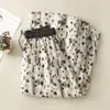 Falda de Algodón y Lino Estampada Estilo Retro Artístico Nueva Colección Verano 2026 Talla Grande con Cintura Elástica y Doble Capa en el Dobladillo Grande