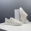 Tenis para Hombre, Zapatos de Cuero Genuino, Zapatos Blancos para Hombre, Zapatos Modernos Versátiles, Zapatos Europeos para Hombre, Zapatos Casuales de Corte Bajo