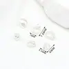 Preservação de cor 18k ouro furo duplo ponta torcida argola de salto fechada furo nariz de porco fio de conta pulseira colar joias DIY acessórios