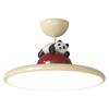 Lámpara para Habitación Infantil Moderna Simple Dibujos Animados Panda Niño y Niña Lámpara de Techo Espectro Completo Protección Ocular Lámpara de Habitación Bauhaus