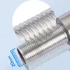 Fornecimento Direto da Fábrica Torneira para Lavatório Único Frio em Aço Inoxidável 304 com Bica Curva, Torneira Única Fria Escovada para Lavatório de Furo Único com Base