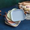 Plato cuadrado de 15 cm vajilla de trigo plato para escupir plato para desperdicios tubo para restos de hueso casero plato pequeño plato cuadrado pequeño