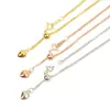 Cadena Chopin Elástica de Plata 925 Collar de Plata Ajustable Chapado en Oro de 18K Cadena Larga para Usar Cadena Extendida Cadena Sencilla Cadena Lisa