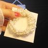 Diadema pulsera alta elástica gruesa doble uso banda de goma perla banda para el pelo para mujer todo a juego Corea del Sur celebridad de Internet accesorios para coleta