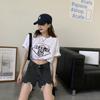 Shorts jeans rasgados femininos verão 2021, novos, cintura alta, perna larga, calças em formato de A, calças super quentes, calças soltas, na moda