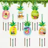 Amazon Festival Hawaiano Carrillones de Viento Decorativos Tema Frutas de Verano Piña Adorno Colgante de Carrillón de Viento Decorativo para Fiesta de Verano
