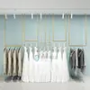 Perchero de Techo Dorado en Forma de U para Colgar Ropa Estantería de Exhibición para Tienda de Ropa Perchero de Pared Perchero para Vestido de Novia Estante para Tienda de Ropa de Mujer