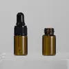 Envio 5ml frasco marrom conta-gotas de vidro 3ml amostra de teste 1ml frasco com tubo de puxar 2ml