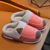 Pantuflas de algodón para niños, estilo padre-hijo, para niños y niñas, disponibles en tallas grande, mediana y pequeña, PU impermeable, adecuadas para uso interior y en casa, cálidas, con suelas suaves y antideslizantes