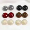 Diente de león redondo coreano con purpurina, resina, parche de media pastilla, pendientes DIY, tocado, accesorios para el cabello, material para funda de teléfono móvil, venta al por mayor