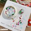 Série de Natal lantejoulas enfeites de unhas caixa floco de neve estrela de cinco pontas estrela de quatro homens cor requintada decoração de unhas atacado