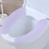 Cubierta de Asiento de Inodoro de Color Sólido, Almohadilla Adhesiva para Asiento de Inodoro para Uso en el Hogar, Lavable, Reutilizable, Impermeable, Resistente a la Suciedad