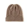 Cachecol 2026 Outono/Inverno Novo Feminino High-End Cor Sólida Trançado de Diamante Espessado Quente Moderno Casual Gorro de Tricô