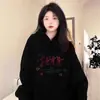Sudadera con capucha blanca y gris para mujer, nuevo estilo primavera y otoño 2026, chaqueta popular de manga larga, forrada de polar y engrosada para otoño e invierno