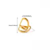 Nuevo Anillo Geométrico Chapado en Oro de 18 Quilates de Acero Inoxidable de Amazon para Mujer Anillo de Flor de Nicho Acero de Titanio Lujo Accesible Joyería de Mano