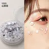 Accesorios de chapa para la cara maquillaje de ojos para novias maquillaje de escenario infantil parche decorativo facial de mariposa de perla y diamante brillante para conciertos